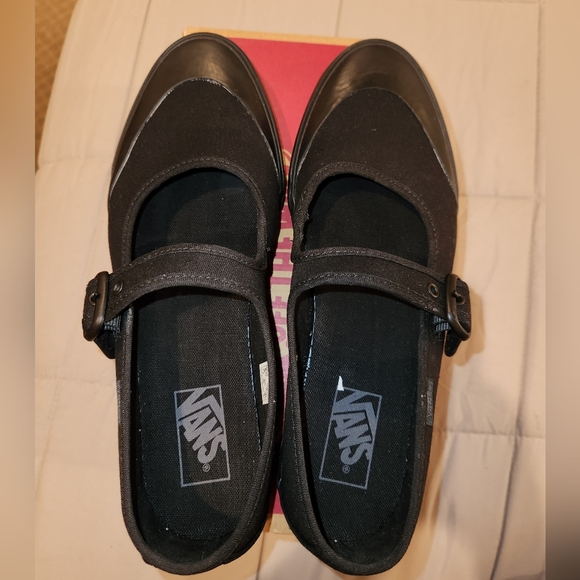 VANS Mary Jane Black Canvas - US Women's Size 9.5 - Picture 6 of 6